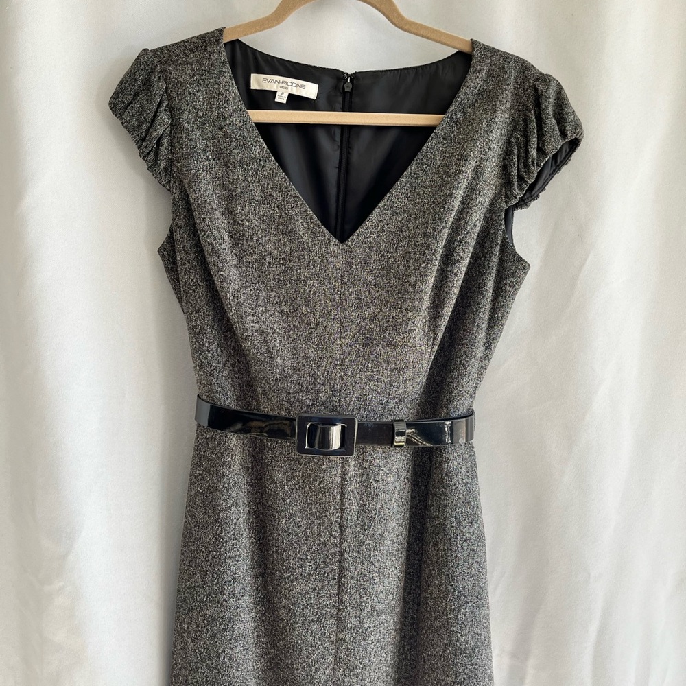 Evan Piccone Black/White Tweed Dress